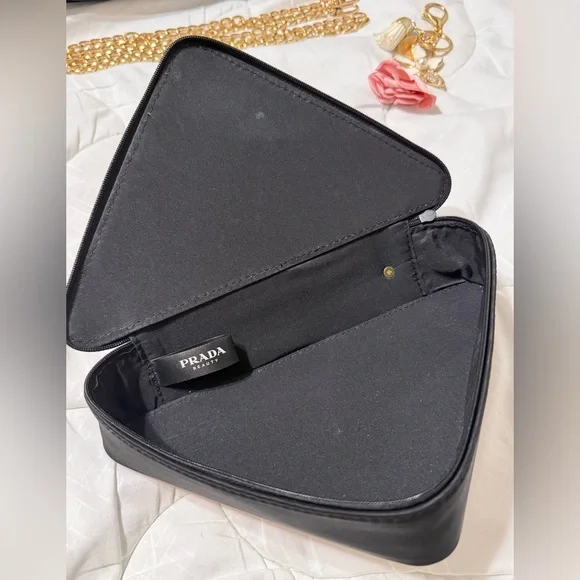 Prada Pink and Black Triangle Clutch - Picture 9 of 9